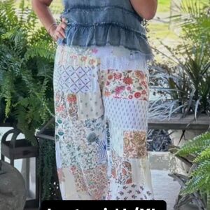 Patchwork Wide-Leg Pants Jaded Gypsy